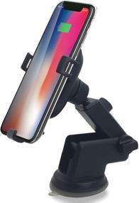 img 4 attached to Contixo W1 Fast Wireless Charger Car Mount Holder - 10W Qi-Compatible Charging for Apple iPhone 8/8 Plus/X/XS/XS Max/XR, Samsung Galaxy S9/S9 Plus/S8/S8 Plus/S7/Note 8