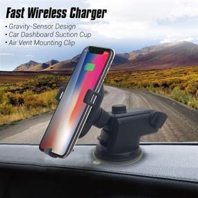 img 2 attached to Contixo W1 Fast Wireless Charger Car Mount Holder - 10W Qi-Compatible Charging for Apple iPhone 8/8 Plus/X/XS/XS Max/XR, Samsung Galaxy S9/S9 Plus/S8/S8 Plus/S7/Note 8