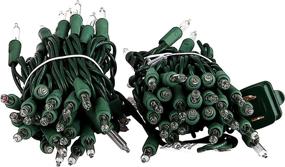 img 1 attached to 🎄 Holiday Time Bundle: 4 Pack of 100 Clear Mini Lights - 23 feet Green Wire, 92 feet Total