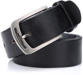 img 2 attached to 👔 Premium Italian Leather Belts for Men with Anti-Scratch Buckle - Stylish Waistline Accessories