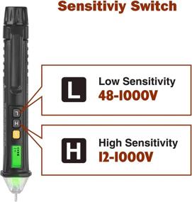 img 1 attached to ZEJURP Non Contact Voltage Tester, AC Electrical Tester, Multi Adjustable Sensitivity Tester with Buzzer, LED, LCD Display, 12V to 48V-1000V, NCV Live/Null Wire Detection