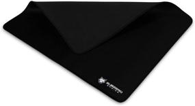 img 1 attached to 🖱️ Large SubZERO Gaming TYKA Soft Mouse Pad with Stitched Edges, 18x16 inches, Black