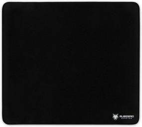 img 2 attached to 🖱️ Large SubZERO Gaming TYKA Soft Mouse Pad with Stitched Edges, 18x16 inches, Black