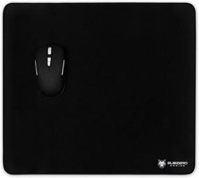 img 3 attached to 🖱️ Large SubZERO Gaming TYKA Soft Mouse Pad with Stitched Edges, 18x16 inches, Black