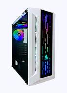 apevia matrix-wh mid tower gaming case with 1 x tempered glass panel logo