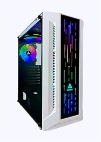 img 4 attached to Apevia Matrix-WH Mid Tower Gaming Case With 1 X Tempered Glass Panel