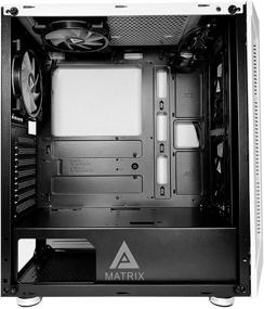 img 1 attached to Apevia Matrix-WH Mid Tower Gaming Case With 1 X Tempered Glass Panel