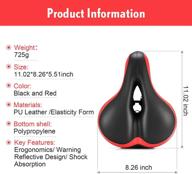 🚴 lhelca bike seat: comfortable memory foam waterproof saddle for mountain and road bikes - best stock bicycle seat replacement with reflective tape logo