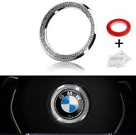 💎 улучшите интерьер вашего bmw с эмблемой на руле lecart crystal bling лого, покрытым кольцом, центральным декоративным логотипом и интерьерным аксессуаром в цвете серебро. логотип