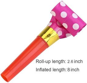 img 3 attached to 🎉 100-Pack Party Blower Set - Colorful Birthday Noisemakers, Blow Horns, Party Horns, Whistles - Perfect for New Years, Parties, and Party Favors - Noise Makers, Blowouts