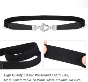 img 1 attached to JASGOOD Elastic Stretchy Buckle Skinny Women's Accessories for Belts