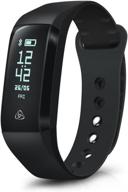 💪 august fitness trackers with 30 days of working time - app enabled smart activity tracker wristband with oled display for heart rate support, ip67 waterproof logo