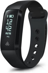 img 4 attached to 💪 August Fitness Trackers with 30 Days of Working Time - App Enabled Smart Activity Tracker Wristband with OLED Display for Heart Rate Support, IP67 Waterproof