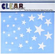 🌟 clearscrap clear stencil for star themed crafts, 12x12 logo