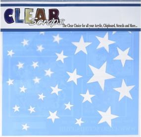 img 1 attached to 🌟 CLEARSCRAP Clear Stencil for Star Themed Crafts, 12x12