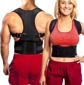 img 4 attached to 🤸 Large FlexGuard Posture Corrector: Back Brace, Shoulder & Neck Support for Women & Men