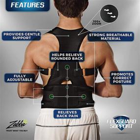 img 1 attached to 🤸 Large FlexGuard Posture Corrector: Back Brace, Shoulder & Neck Support for Women & Men