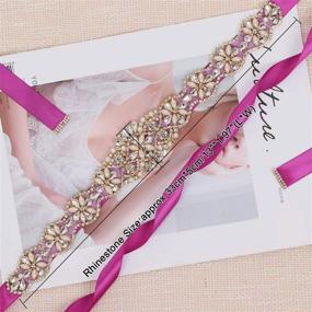img 2 attached to 💎 Elegant Tendaisy Women's Beaded Rhinestone Pearls Wedding Dress Belt Bridal Sash for Bridesmaid - Enhance Your Wedding Attire!