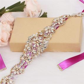 img 1 attached to 💎 Elegant Tendaisy Women's Beaded Rhinestone Pearls Wedding Dress Belt Bridal Sash for Bridesmaid - Enhance Your Wedding Attire!