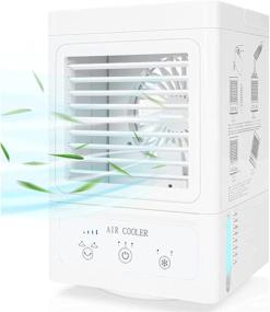 img 4 attached to 🌀 COMLIFE Portable Air Cooler: Battery Operated Personal AC for Bedroom, Office, Camping - Rechargeable, Auto Oscillation, 700ml Tank