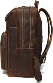 img 3 attached to 🎒 Lannsyne Vintage Genuine Backpack Rucksack" - Optimized Product Name: "Lannsyne Genuine Vintage Backpack Rucksack