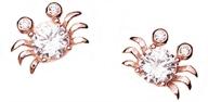 sterling silver small crab stud earrings: adorable ocean beach jewelry for girls and women logo