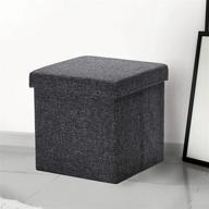 📦 seville classics modern gray foldable storage footrest toy box coffee table chest ottoman, 1-pack logo