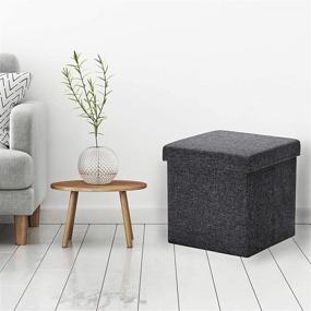 img 3 attached to 📦 Seville Classics Modern Gray Foldable Storage Footrest Toy Box Coffee Table Chest Ottoman, 1-Pack