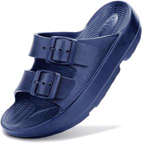 img 4 attached to 👞 STQ Supportive Double Buckle Men's Sandals