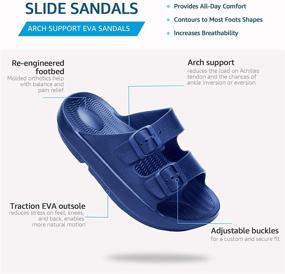 img 3 attached to 👞 STQ Supportive Double Buckle Men's Sandals