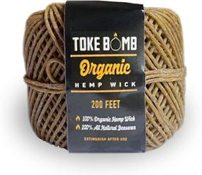 img 3 attached to 🐝 Toke Bomb: 100% Organic Hemp Wick with Natural Beeswax Coating - 200ft Roll, Lighter Spool (1mm Thickness)