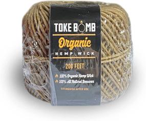 img 1 attached to 🐝 Toke Bomb: 100% Organic Hemp Wick with Natural Beeswax Coating - 200ft Roll, Lighter Spool (1mm Thickness)