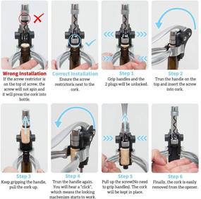 img 1 attached to 🍷 Convenient 7 Piece Corkscrew Wine Opener Set with Screwpull Levers, Foil Cutter, Stopper, Pourer, Drip Ring, and Stand