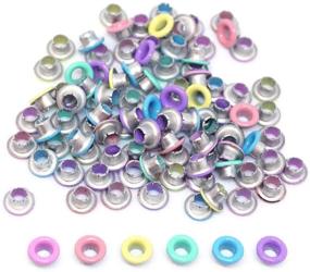 img 4 attached to 🎨 84 PCS Pre-Cut Pastel Quicklet Eyelets - Perfect for Scrapbooking, Birthday, Wedding, Baby, Greeting, and Holiday Cards, Paper Crafts, Luggage and Cruise Tags, DIY Albums, Clothing, and More - 3mm/1/8" Set with Back Slit and Pen