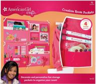 🛍️ enhance your daughter's room with american girl crafts girls room decoration and organization storage pockets, 72pc logo