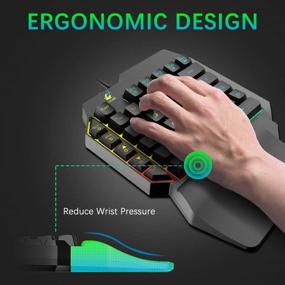 img 1 attached to 🎮 Gaming Keyboard and Mouse Combo - Wired 39 Keys Mechanical Rainbow LED Backlit Keyboard & RGB Gaming Mouse Bundle; Compatible with PS4, Xbox One, Nintendo Switch, PS3, and PC - Includes LED Backlit Converter