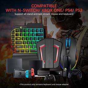 img 3 attached to 🎮 Gaming Keyboard and Mouse Combo - Wired 39 Keys Mechanical Rainbow LED Backlit Keyboard & RGB Gaming Mouse Bundle; Compatible with PS4, Xbox One, Nintendo Switch, PS3, and PC - Includes LED Backlit Converter