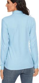 img 2 attached to HieasyFit Womens Cotton Turtleneck Thermal Sports & Fitness and Other Sports