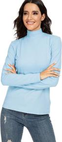 img 3 attached to HieasyFit Womens Cotton Turtleneck Thermal Sports & Fitness and Other Sports