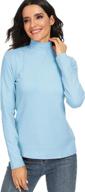 hieasyfit womens cotton turtleneck thermal sports & fitness and other sports logo