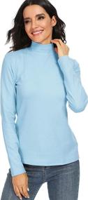 img 4 attached to HieasyFit Womens Cotton Turtleneck Thermal Sports & Fitness and Other Sports