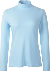 img 1 attached to HieasyFit Womens Cotton Turtleneck Thermal Sports & Fitness and Other Sports