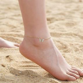 img 1 attached to Butterfly Anklet Plated Bracelet Jewelry