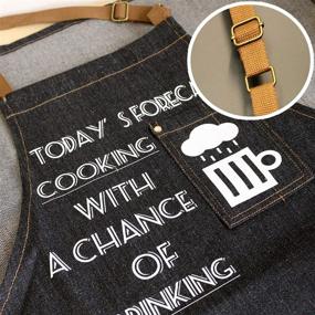 img 3 attached to Apron Todays Forecast Drinking Designed Adjustable