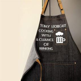 img 2 attached to Apron Todays Forecast Drinking Designed Adjustable