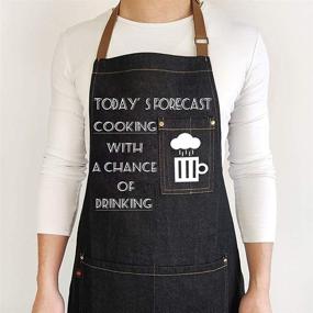 img 4 attached to Apron Todays Forecast Drinking Designed Adjustable