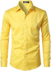 img 4 attached to 👔 ZEROYAA Extra Large Men's Clothing & Stylish Casual Shirts for Business