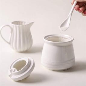 img 1 attached to 🍚 DOWAN Porcelain Sugar Bowl - Restaurant Size in Ounces