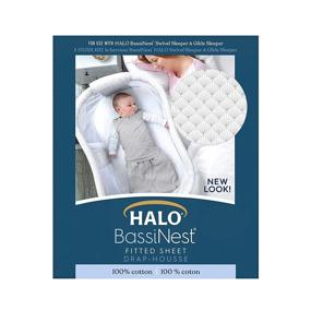 img 3 attached to 🛏️ Comfortable and Organic HALO Bassinest Fitted Sheet – Soft, Breathable Baby Bedding – 30” x 16” Pre-Shrunk Cotton Crib Sheet – Plume Design