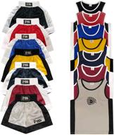 🥊 prime leather ultimate kid boxing uniform set: vest & shorts for grappling, punching, and kickboxing - lightweight costume for boys and girls logo